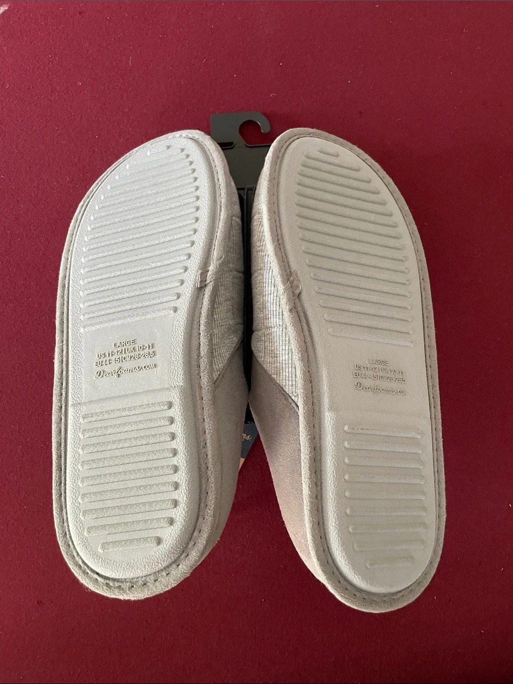 Dearfoams Bound Scuff Gel infused memory foam Mens Large 11-12 NWT